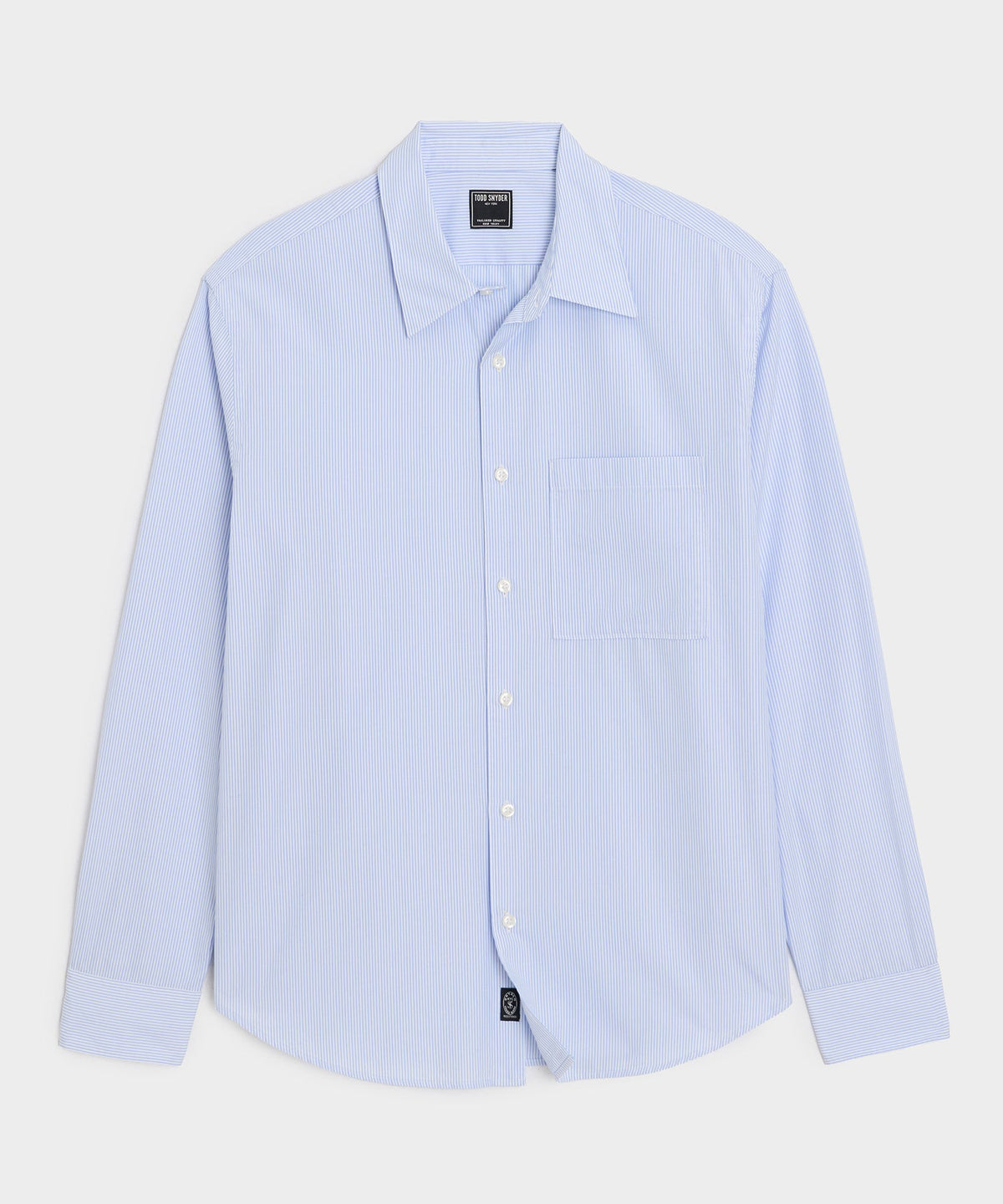Easy Cut Poplin Sport Shirt - Light Blue