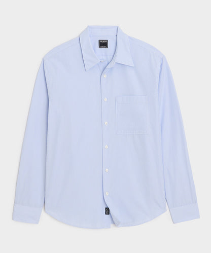 Easy Cut Poplin Sport Shirt - Light Blue