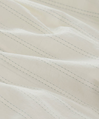 Brushed Poplin Camp Collar Shirt - White