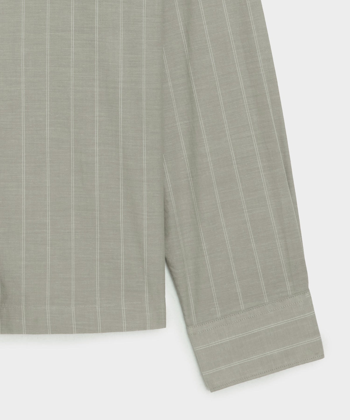 Brushed Poplin Camp Collar Shirt - Green