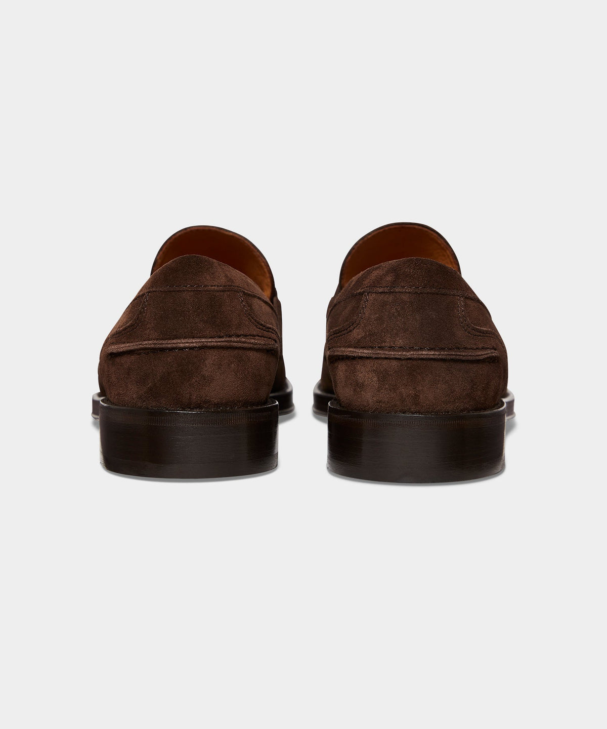 Italian Suede Penny Loafer - Dark Brown