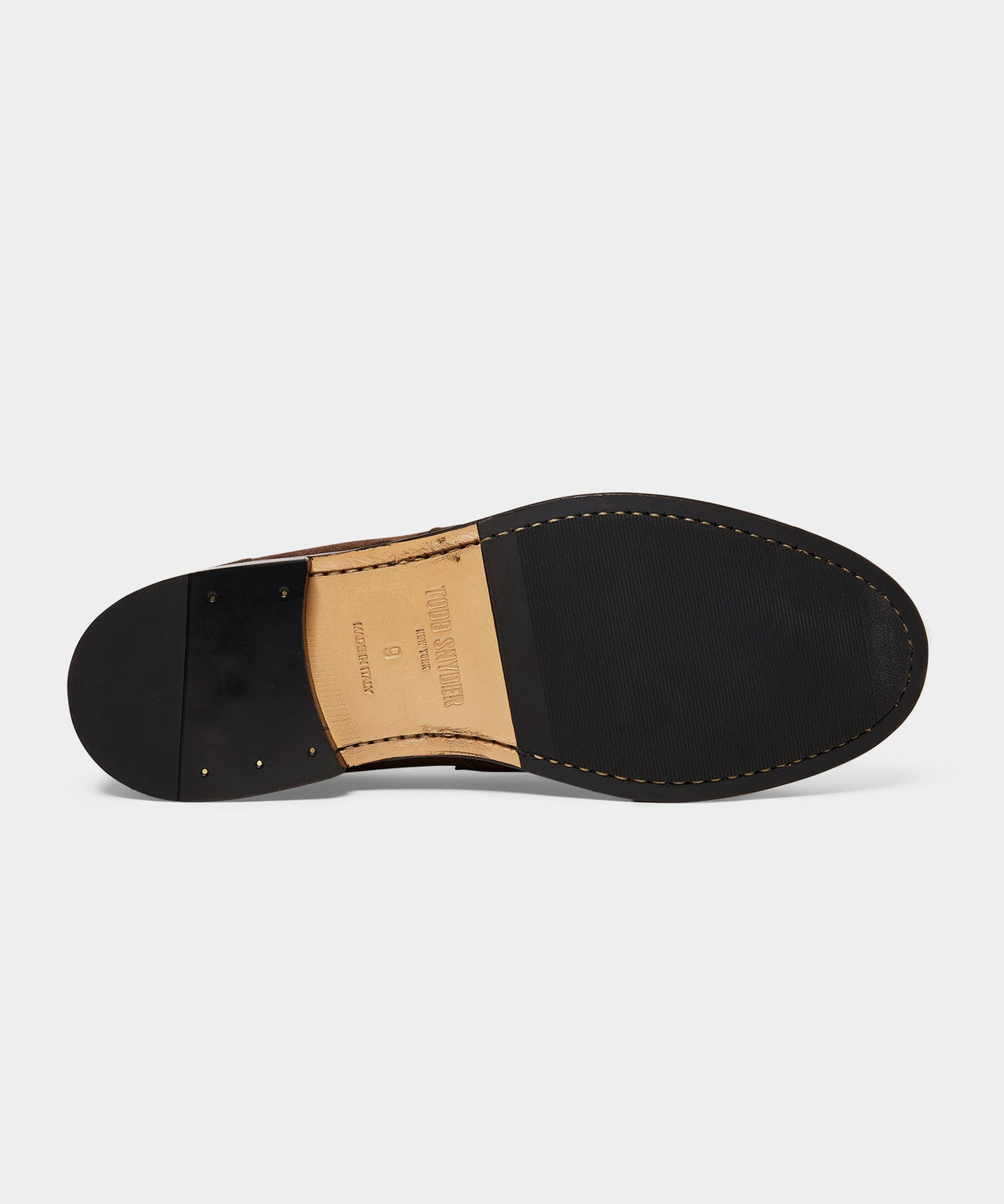 Italian Suede Penny Loafer - Dark Brown