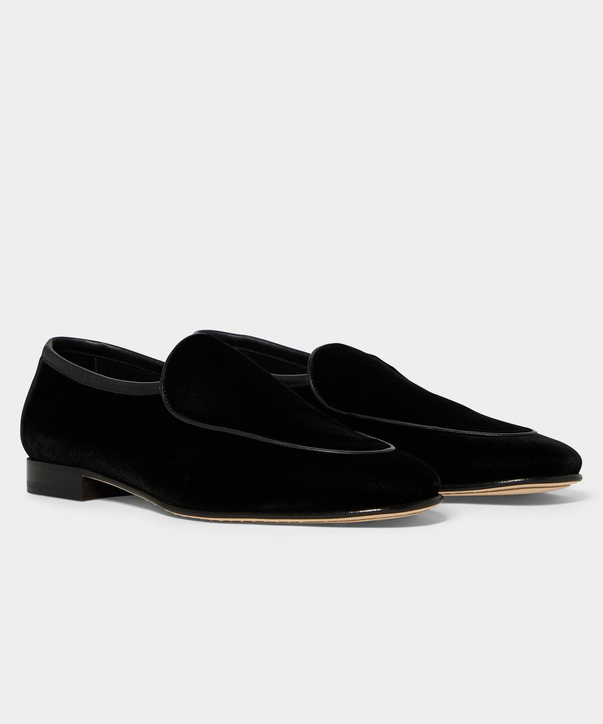 Madison Velvet Venetian Loafer - Pitch Black