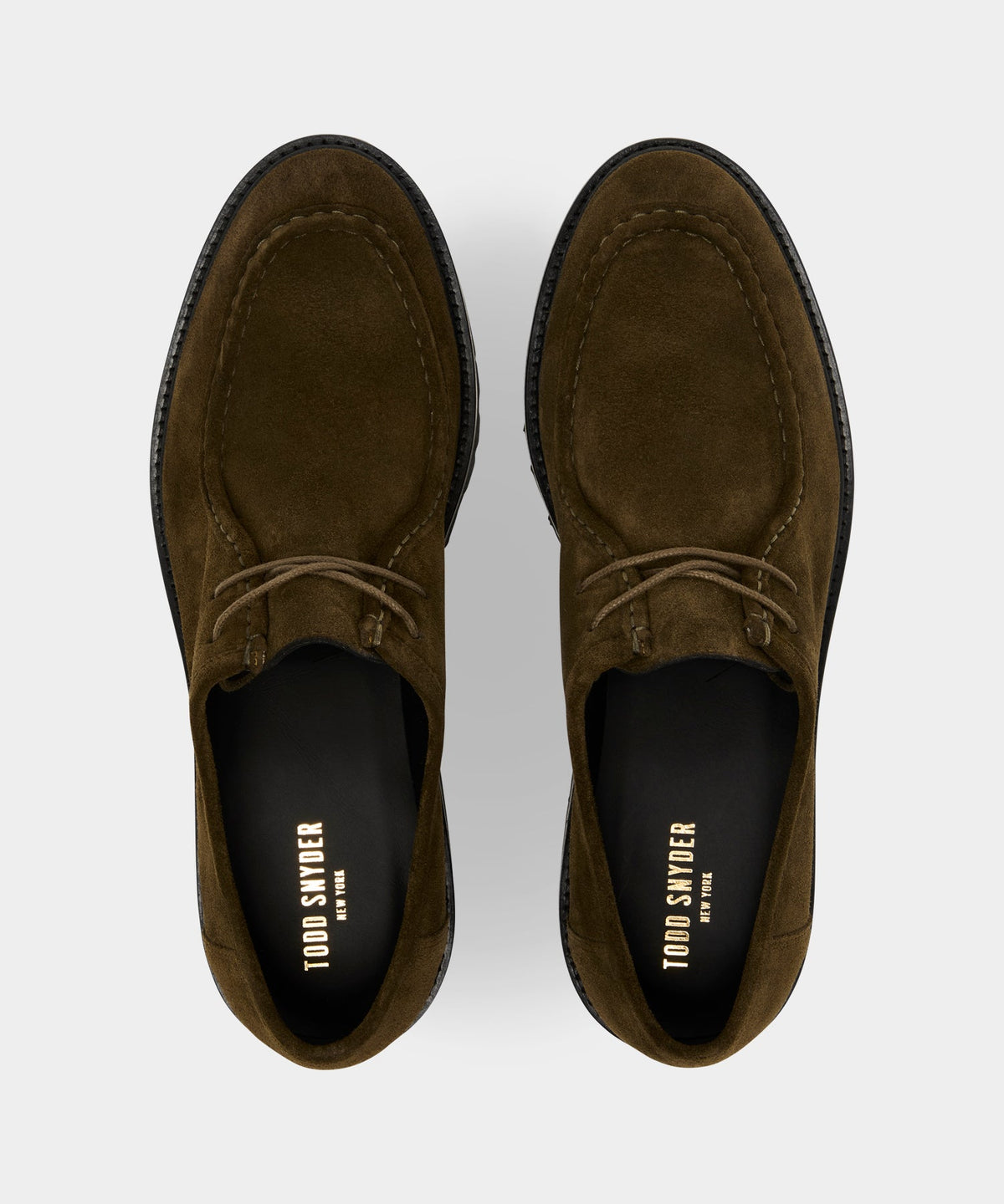 Suede Derby Shoe - Olive