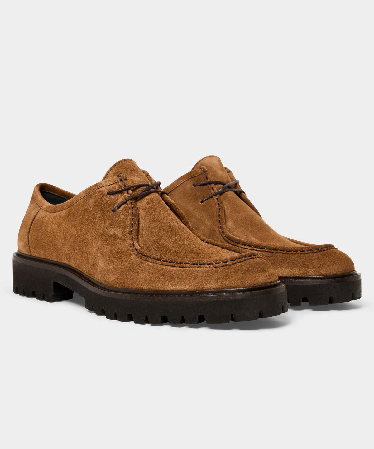 Suede Derby Shoe - Tobacco