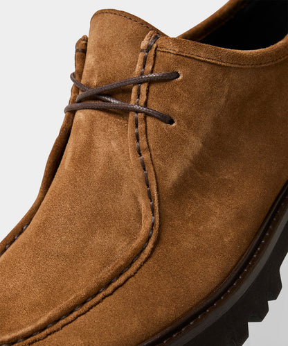 Suede Derby Shoe - Tobacco