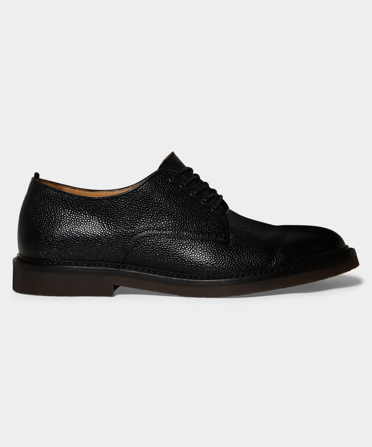 Porto Leather Derby Shoe - Black
