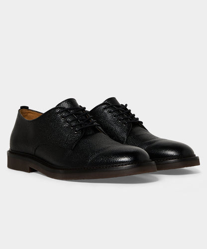 Porto Leather Derby Shoe - Black