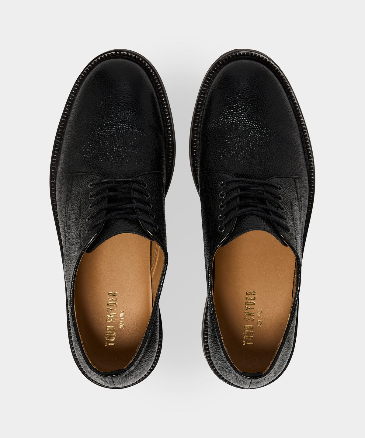 Porto Leather Derby Shoe - Black