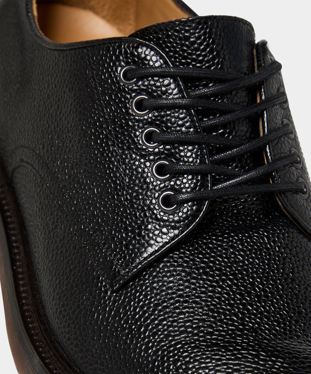 Porto Leather Derby Shoe - Black