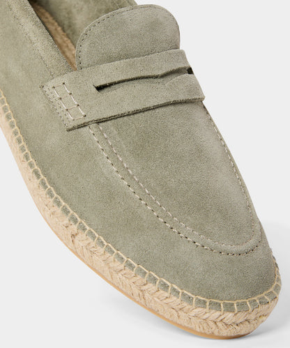 Nomad Suede Espadrille Loafer - Grey