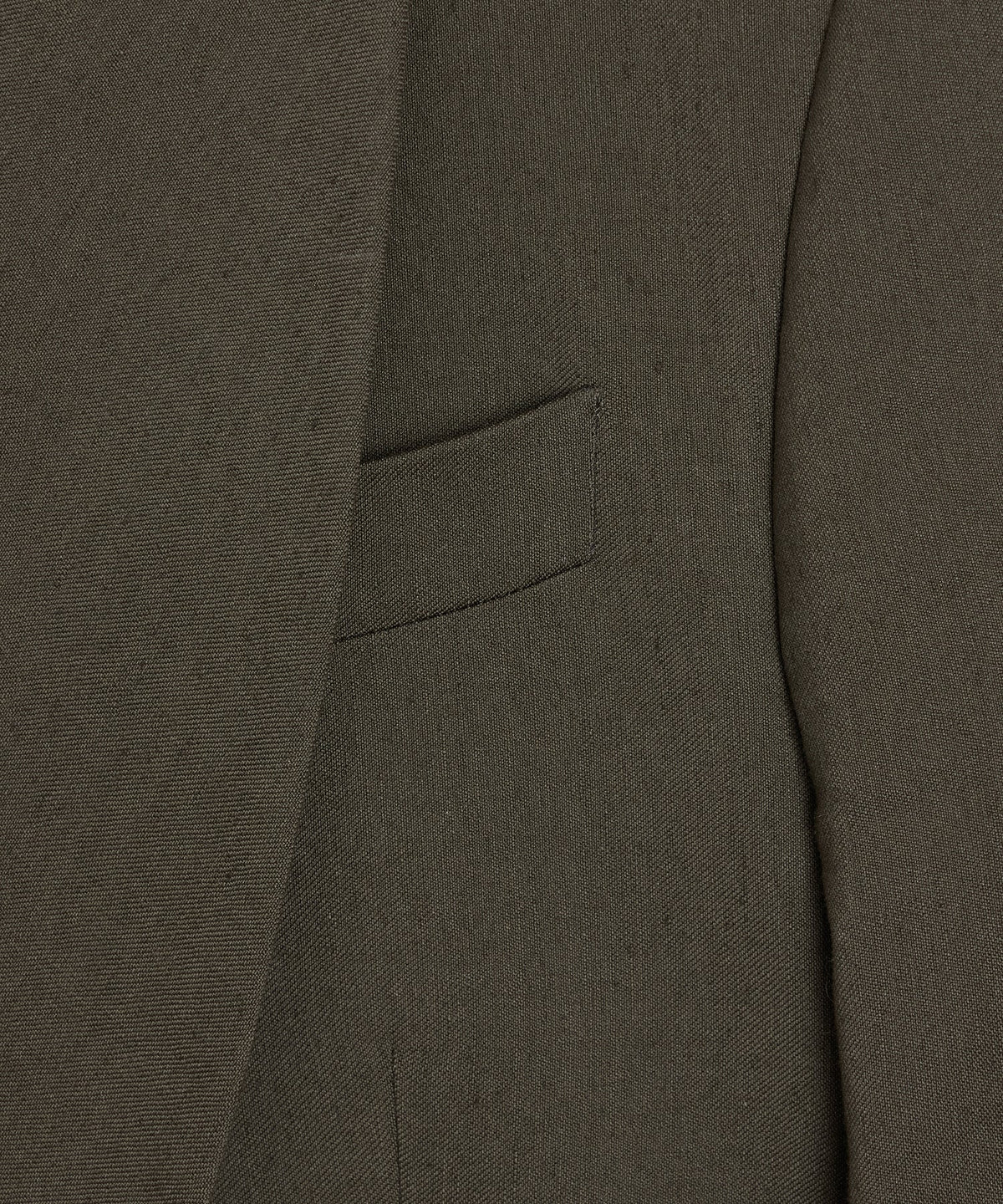 Italian Linen Mohair Double-Breasted Shawl Collar Jacket - Olive