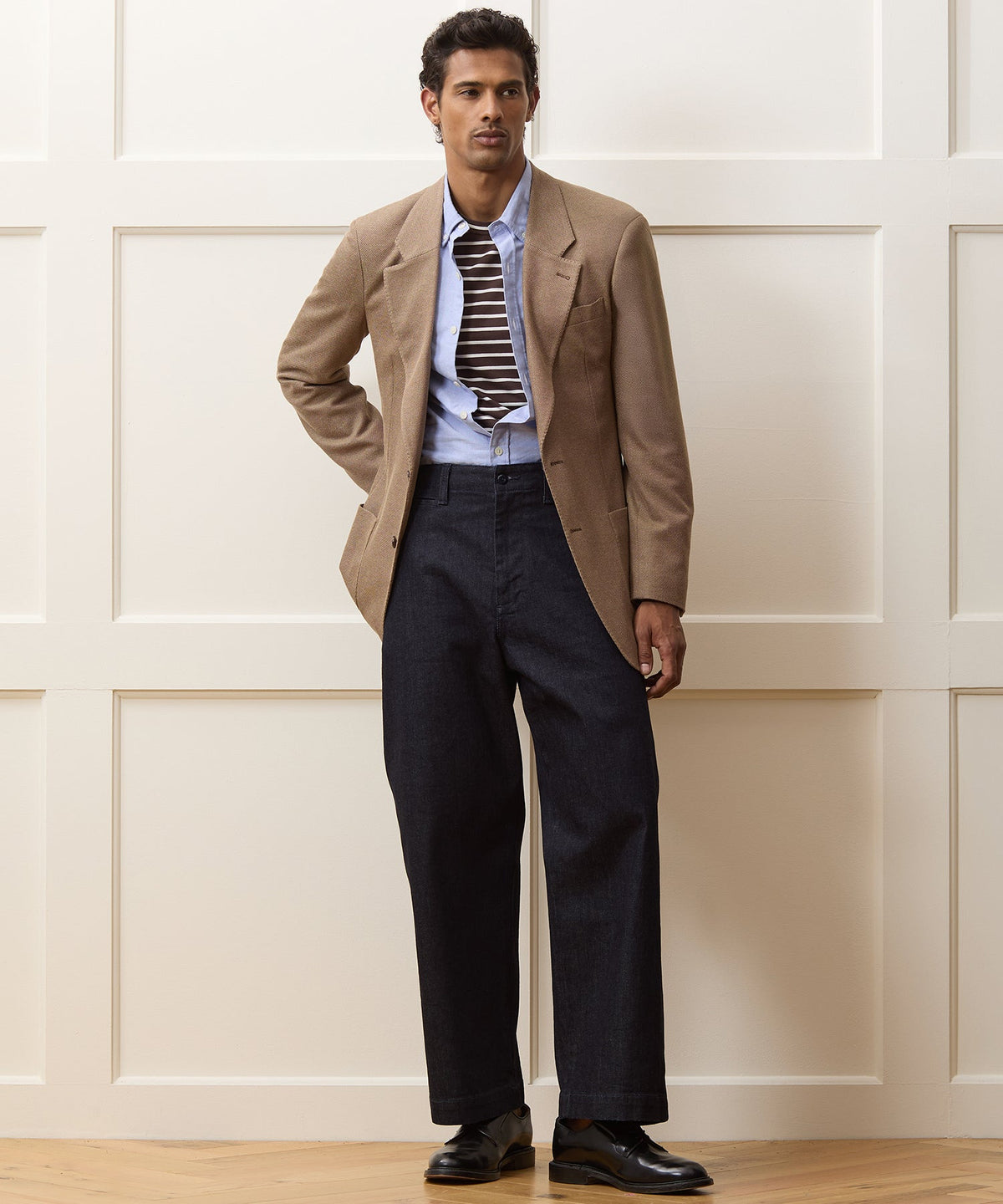 Italian Knit Pique Wythe Jacket - Khaki