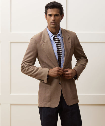 Italian Knit Pique Wythe Jacket - Khaki