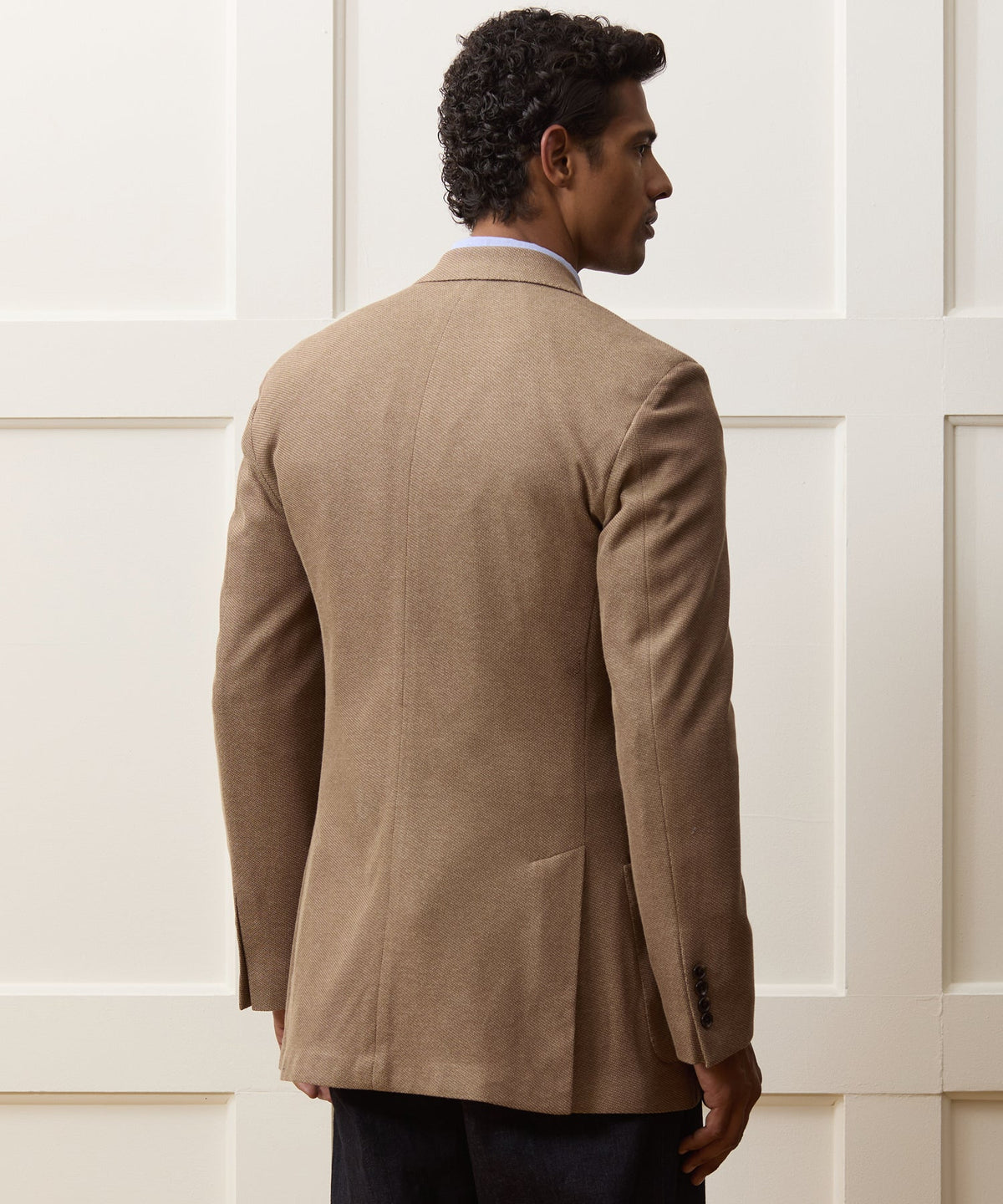 Italian Knit Pique Wythe Jacket - Khaki