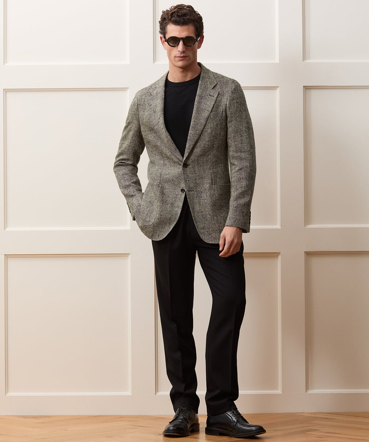 Italian Silk-Linen Donegal Sport Coat - Grey