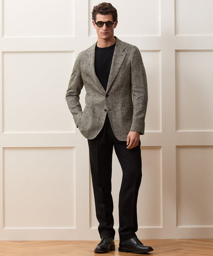 Italian Silk-Linen Donegal Sport Coat - Grey