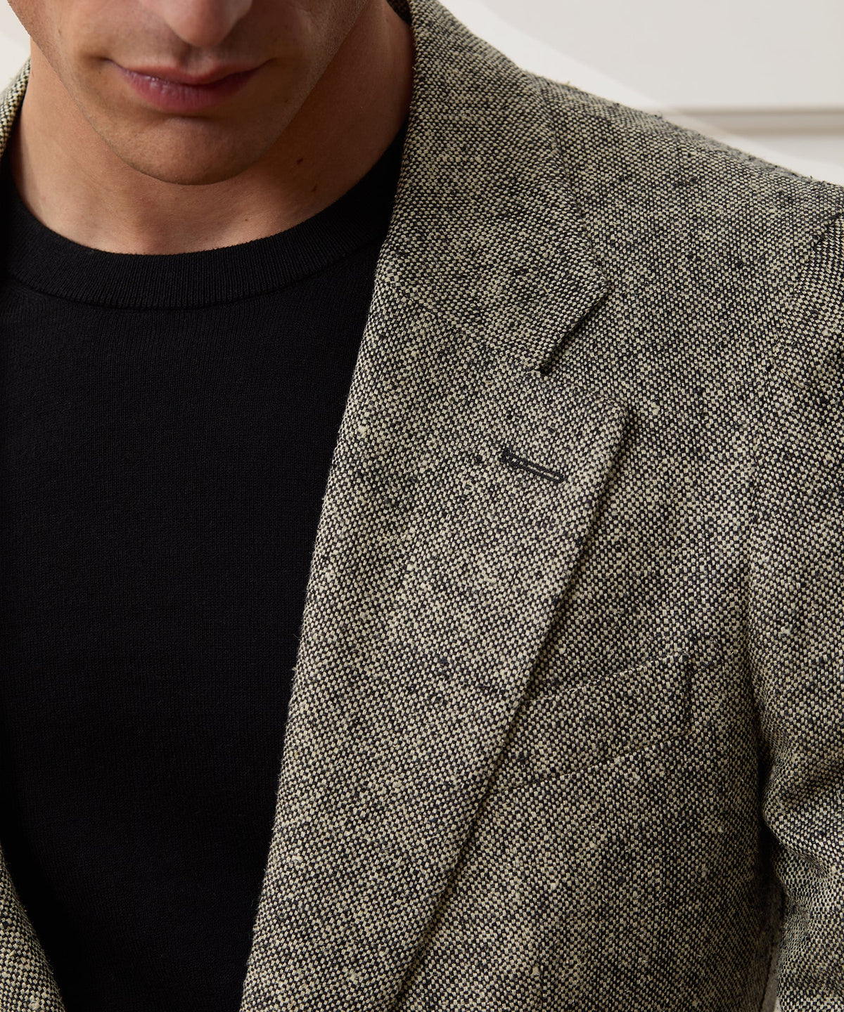 Italian Silk-Linen Donegal Sport Coat - Grey