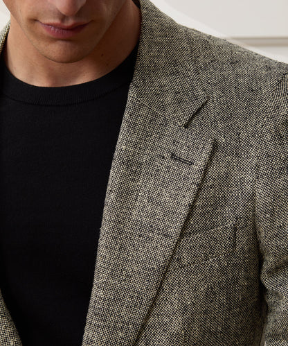 Italian Silk-Linen Donegal Sport Coat - Grey