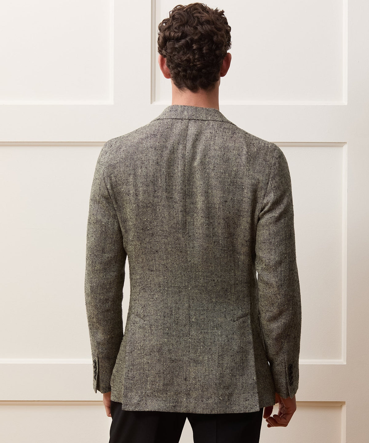 Italian Silk-Linen Donegal Sport Coat - Grey