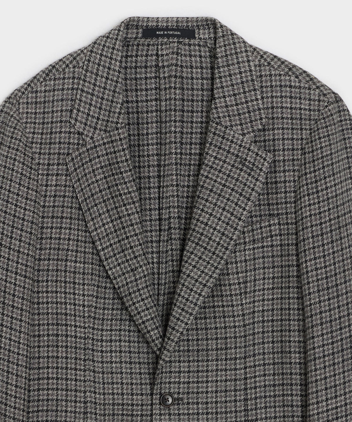 Italian Linen Houndstooth Sport Coat - Charcoal