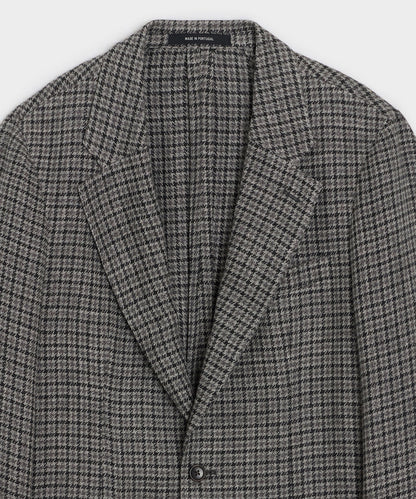 Italian Linen Houndstooth Sport Coat - Charcoal