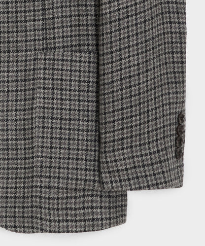 Italian Linen Houndstooth Sport Coat - Charcoal