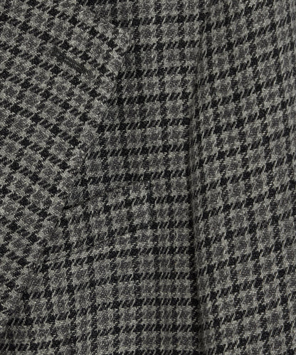 Italian Linen Houndstooth Sport Coat - Charcoal