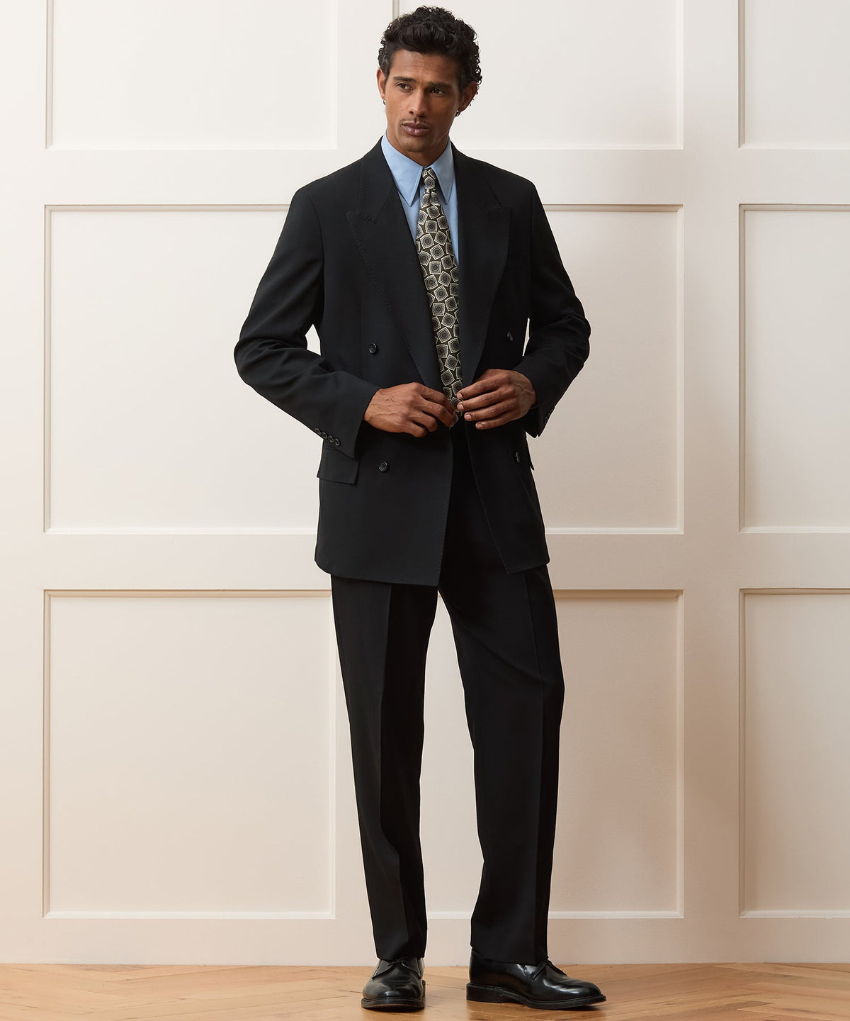 Italian Gabardine Wythe Trouser - Black