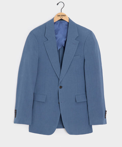 Italian Sueded Linen Sutton Jacket - Harbor Blue