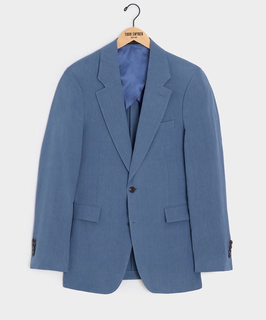Italian Sueded Linen Sutton Jacket - Harbor Blue