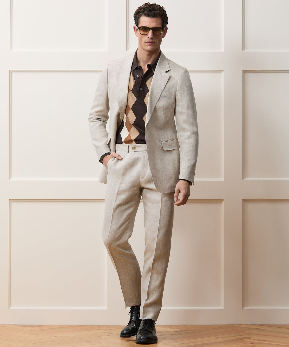 Italian Linen Sutton Jacket - Oatmeal