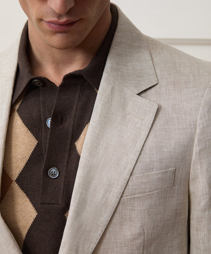 Italian Linen Sutton Jacket - Oatmeal