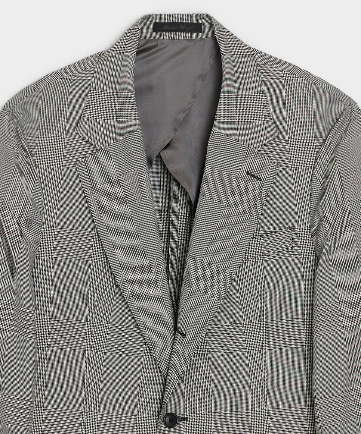 Italian Wool Glen Plaid Madison Jacket - Cream