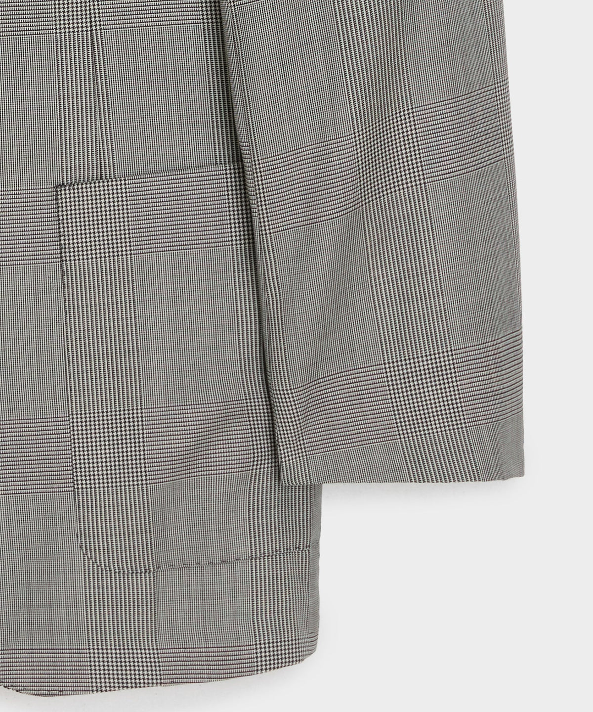 Italian Wool Glen Plaid Madison Jacket - Cream