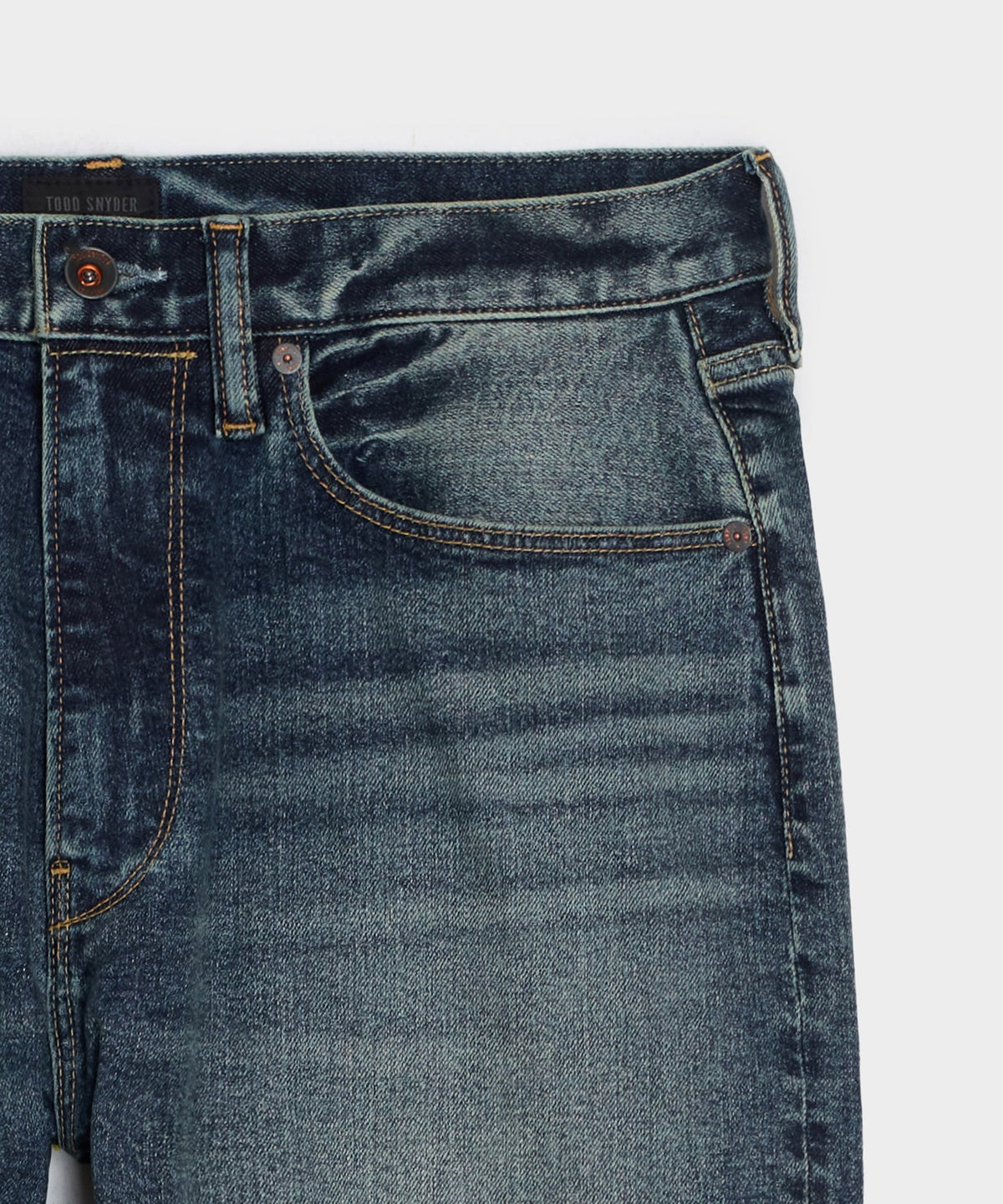 High-Rise Slim Stretch Jean - Medium Indigo