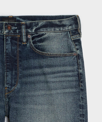 High-Rise Slim Stretch Jean - Medium Indigo