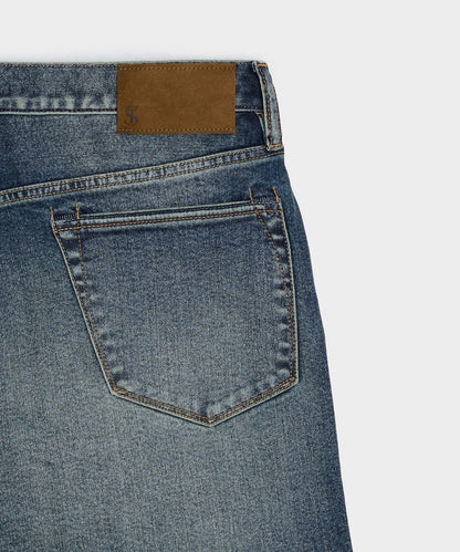 High-Rise Slim Stretch Jean - Medium Indigo