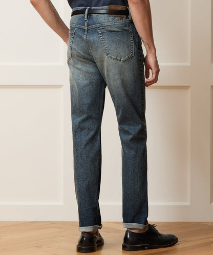 High-Rise Slim Stretch Jean - Medium Indigo