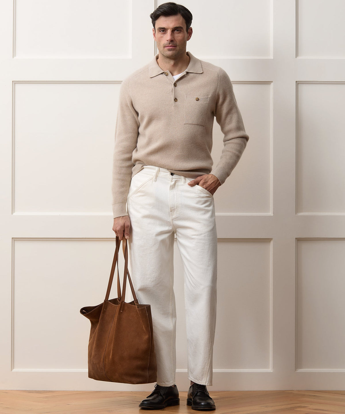 Relaxed Barrel Jean - White