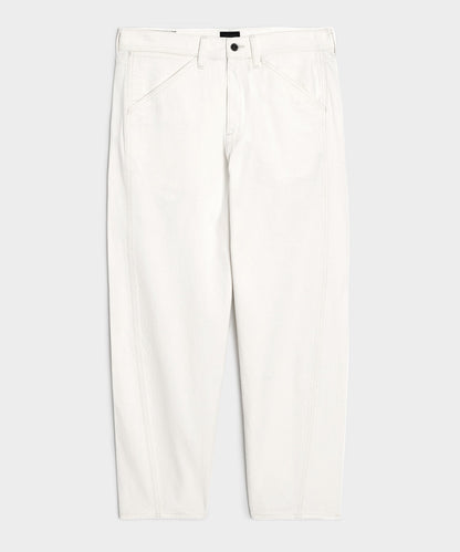 Relaxed Barrel Jean - White