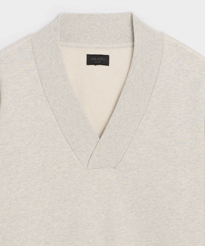 Soho V-Neck Sweatshirt - Heather Beige