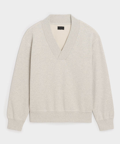 Soho V-Neck Sweatshirt - Heather Beige