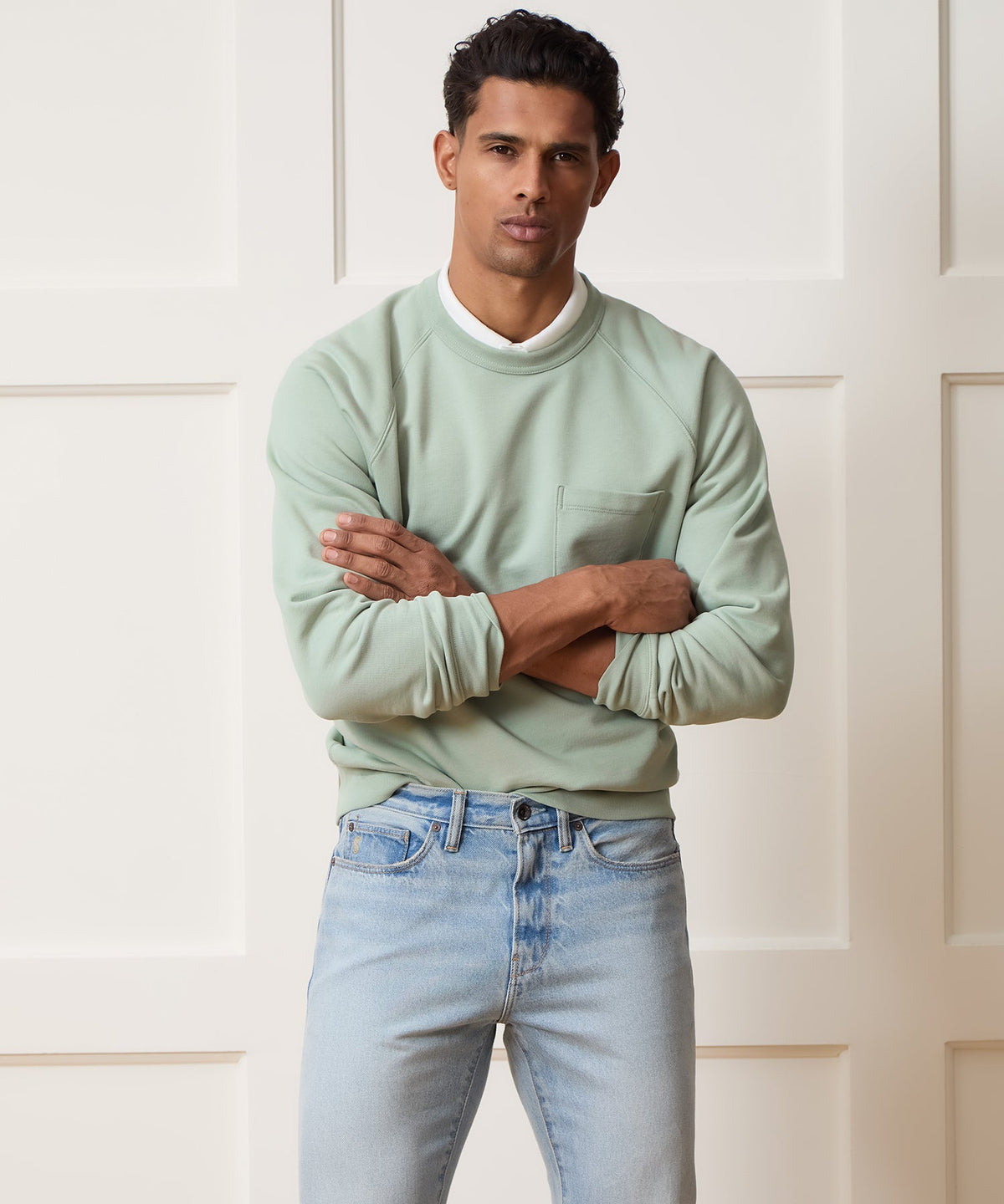Foundation Pocket Sweatshirt - Faded Jade