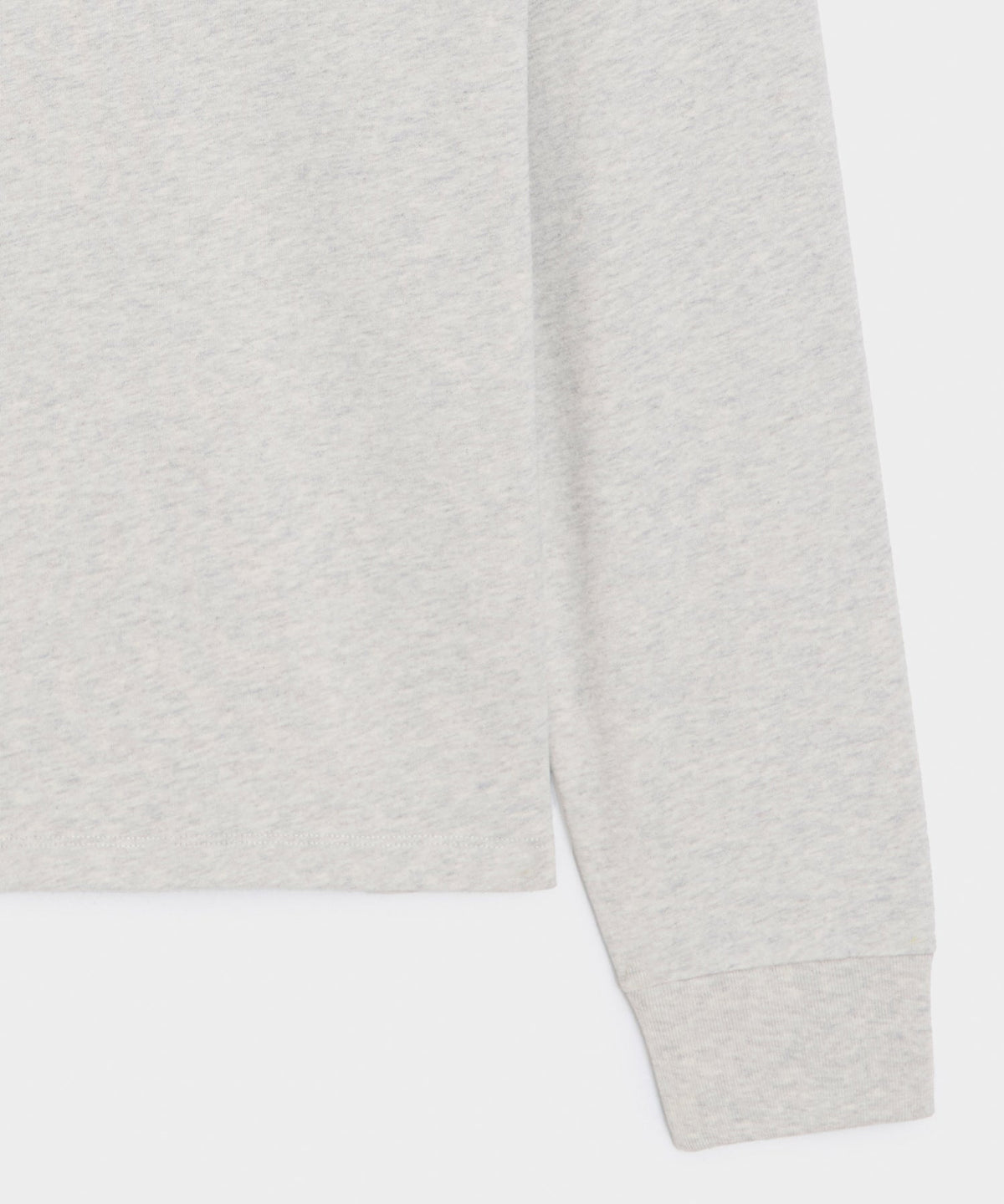 Boxy Jersey Mockneck Tee - Heather Beige