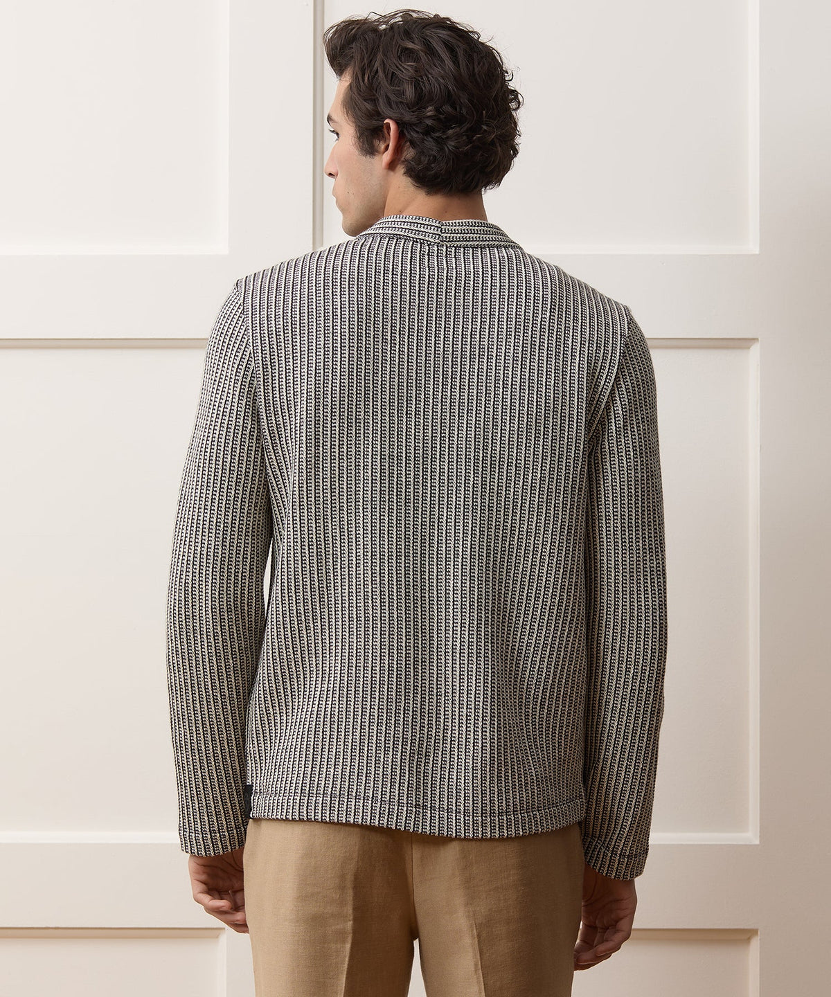 Ribbed Cotton Cardigan - Black