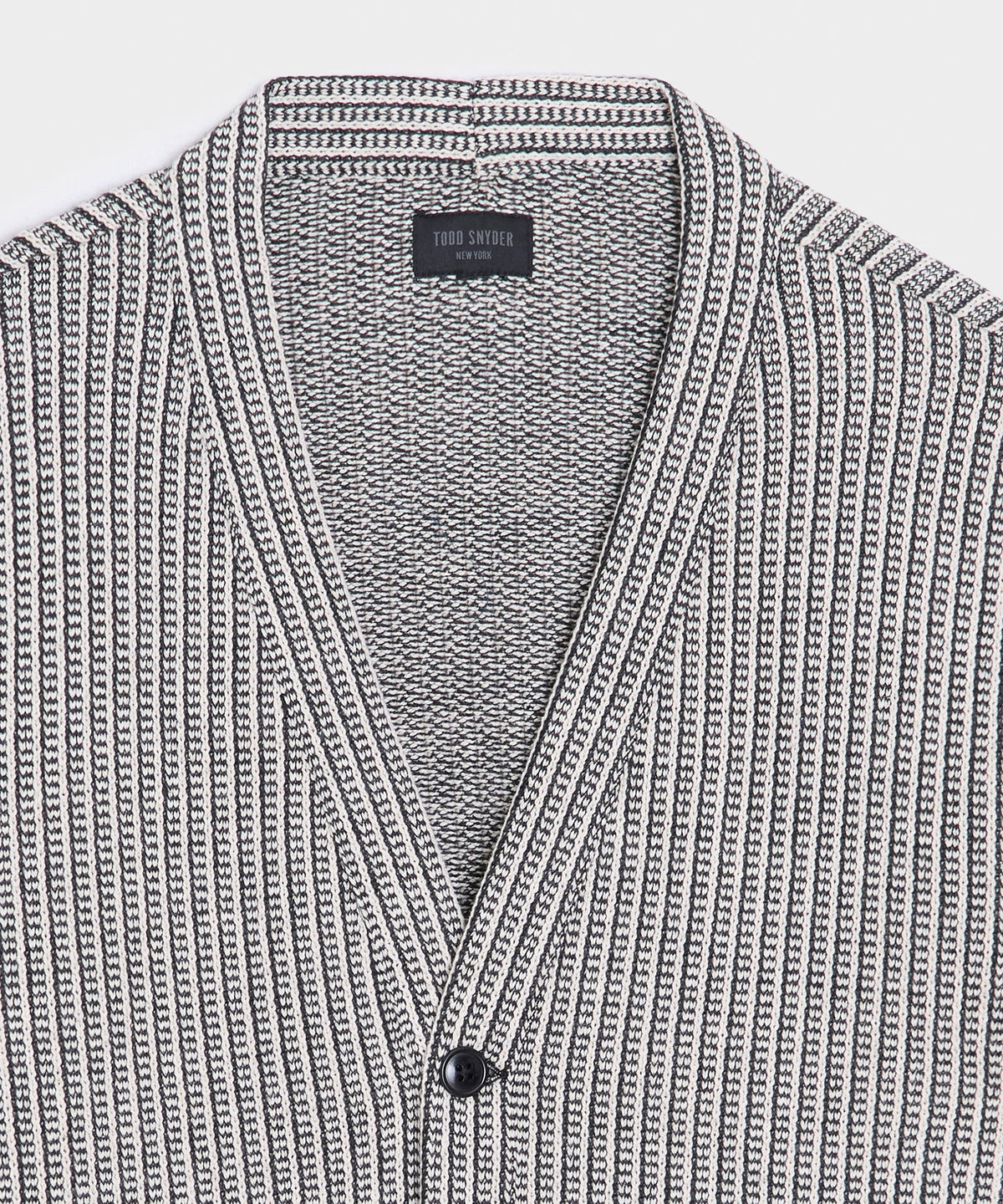 Ribbed Cotton Cardigan - Black