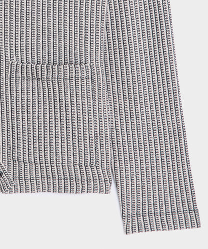 Ribbed Cotton Cardigan - Black
