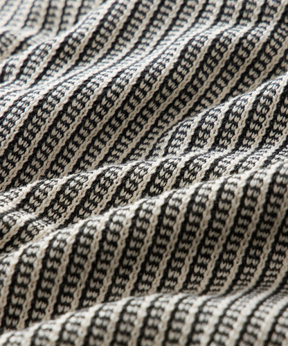 Ribbed Cotton Cardigan - Black