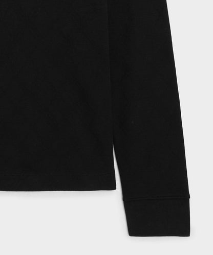 Cotton Jacquard Polo - Black